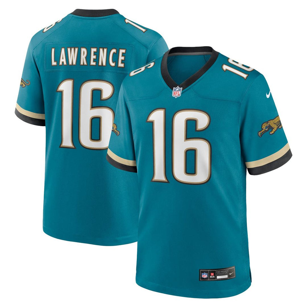 Jacksonville Jaguars Trevor Lawrence Nike Teal Prowler Throwback Player Game Jersey