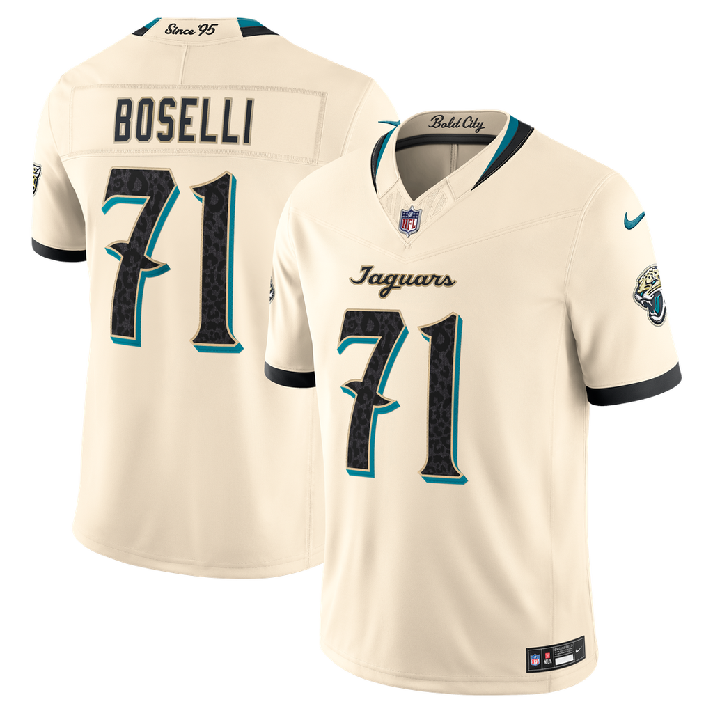 Jacksonville Jaguars Tony Boselli Nike Natural 2026 Rivalries Collection Stitched Limited Jersey