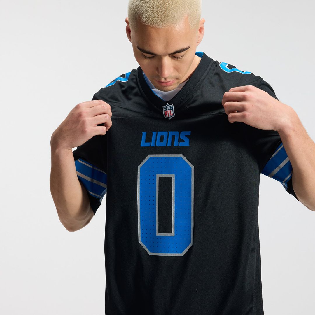 Detroit Lions Jahmyr Gibbs Nike Blue Game Player Jersey