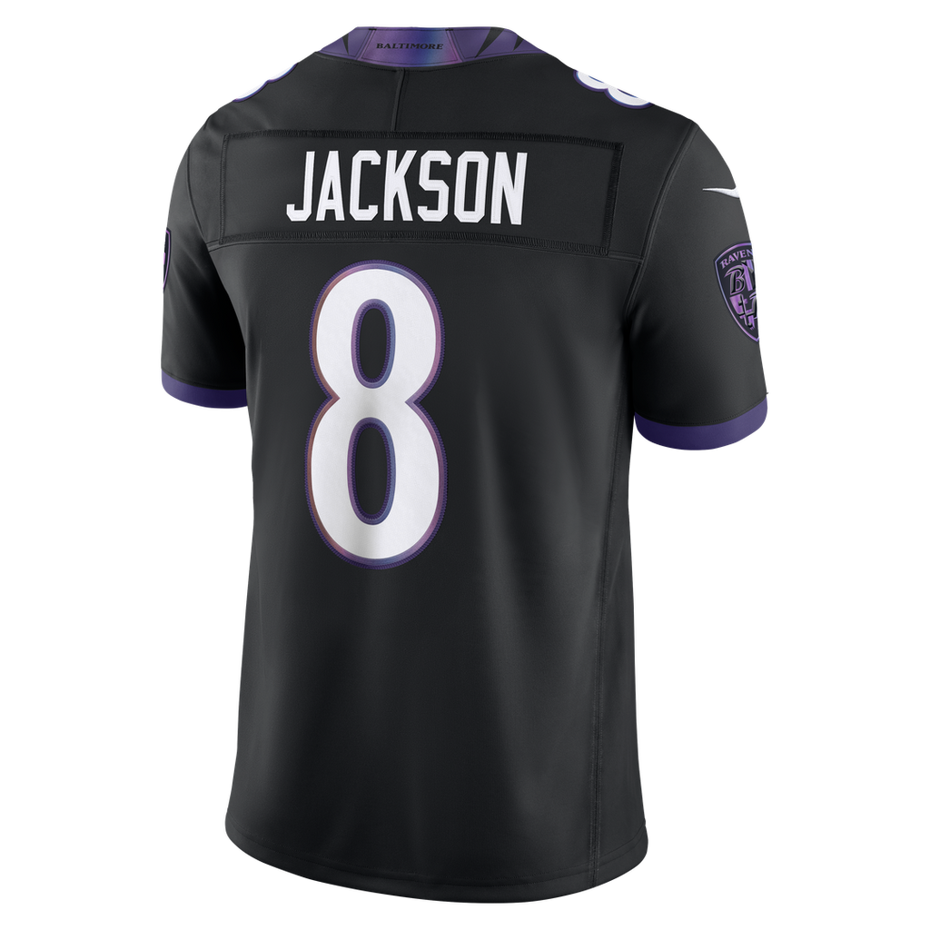 Baltimore Ravens Lamar Jackson Nike Black Alternate Alternate Vapor F.U.S.E. Stitched Limited Jersey