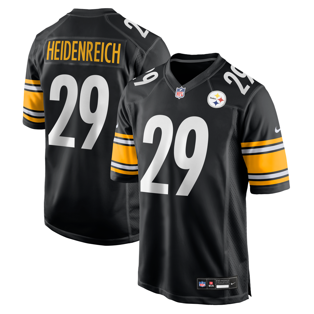 Pittsburgh Steelers Eli Heidenreich Nike Black Team Game Jersey