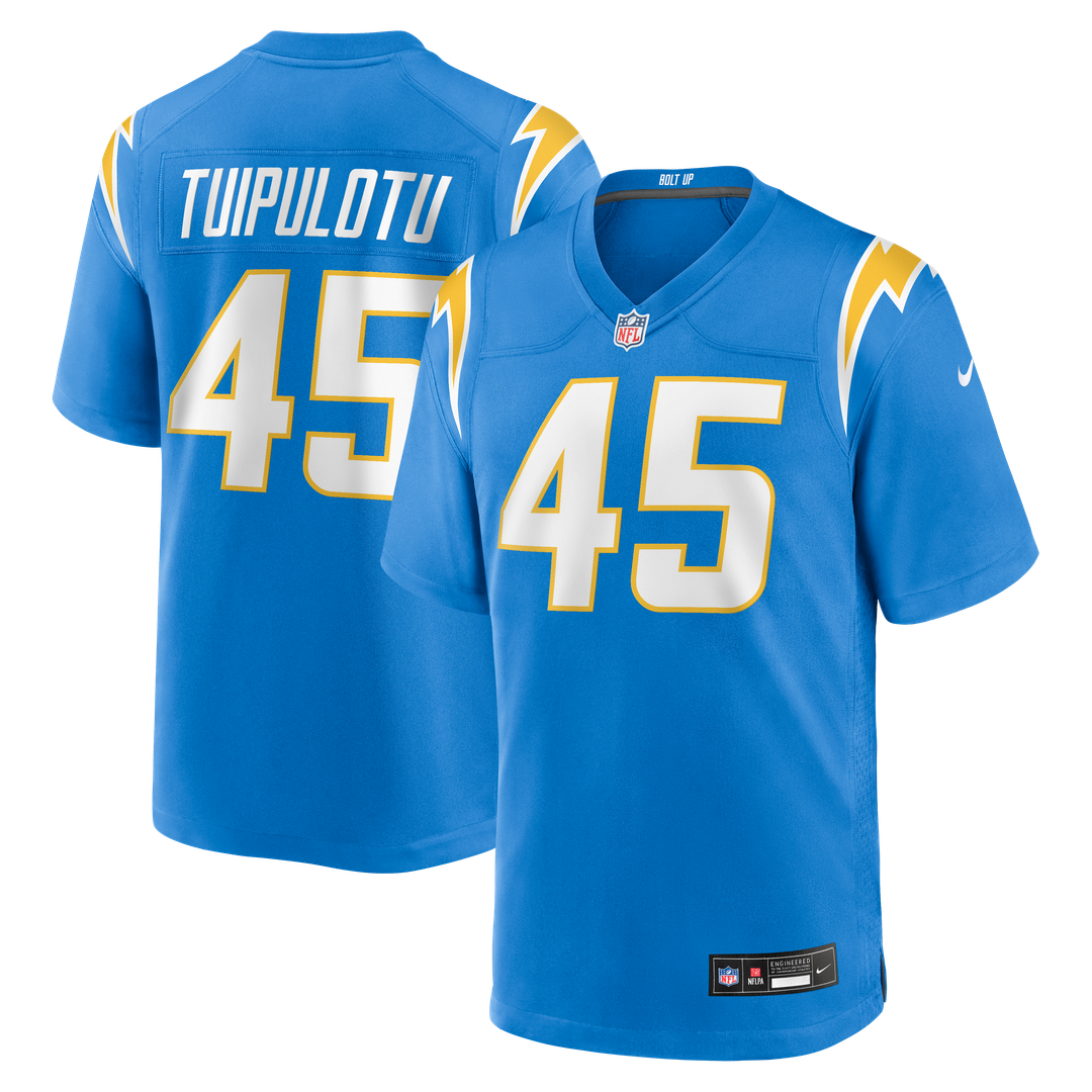 Los Angeles Chargers Tuli Tuipulotu Nike Powder Blue Team Game Jersey