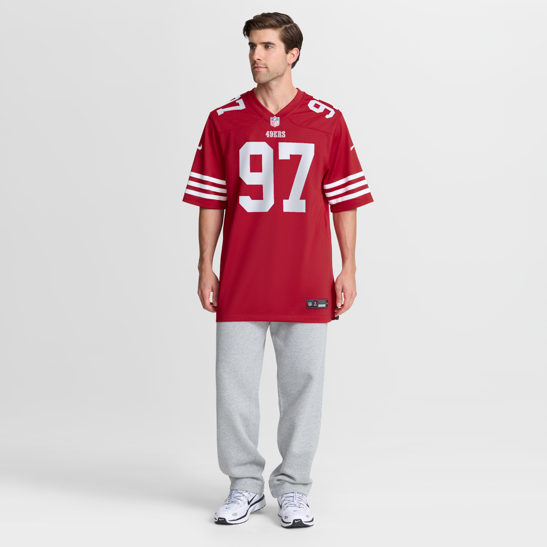 San Francisco 49ers Nick Bosa Nike Scarlet Team Game Jersey