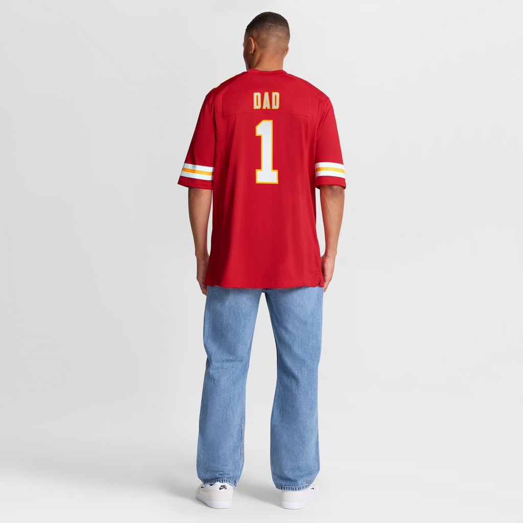 Kansas City Chiefs Number 1 Dad Nike Red Game Jersey