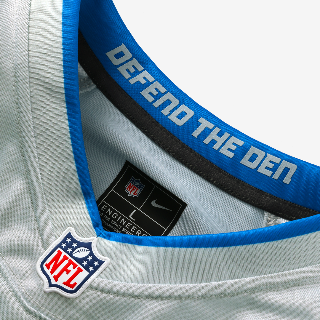 Detroit Lions Penei Sewell Nike Silver 2026 Rivalries Collection Game Jersey
