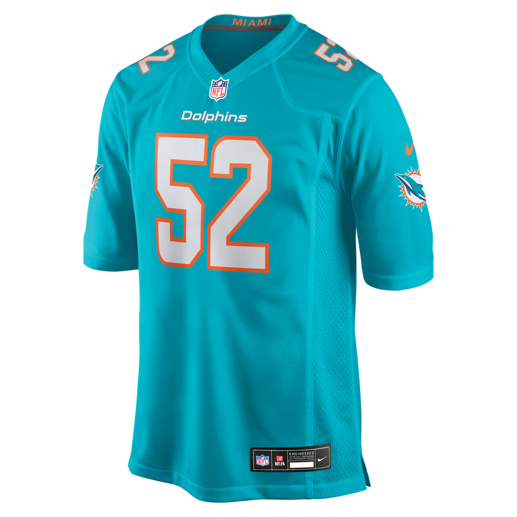 Miami Dolphins Patrick Paul Nike Aqua Game Jersey