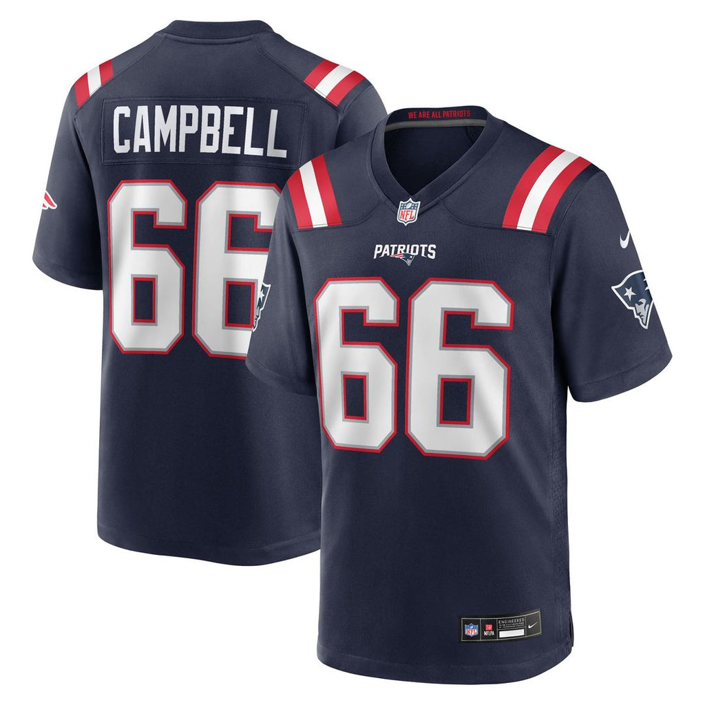 New England Patriots Will Campbell Nike Navy Team Game Jersey