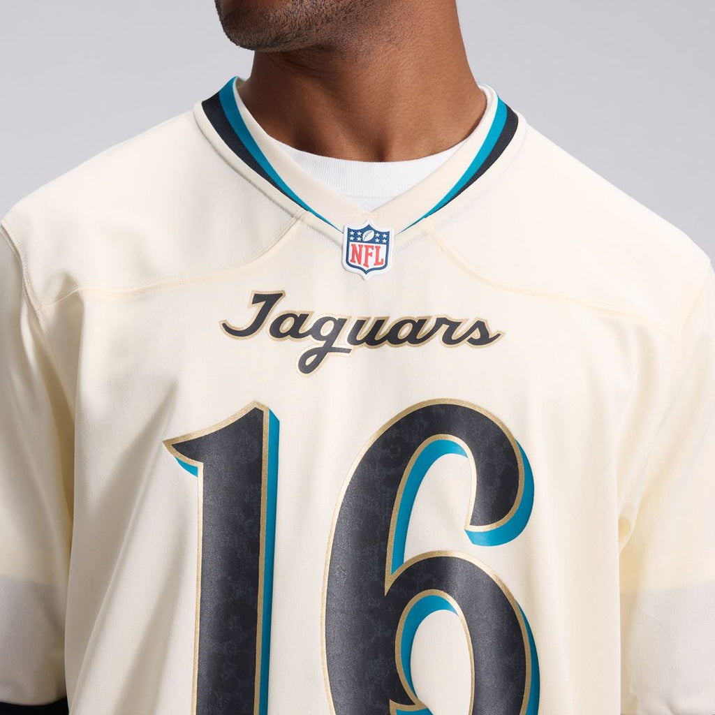 Jacksonville Jaguars Trevor Lawrence Nike Natural 2026 Rivalries Collection Game Jersey