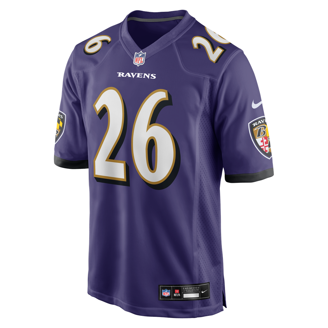 Baltimore Ravens Rasheen Ali Nike Purple Team Game Jersey