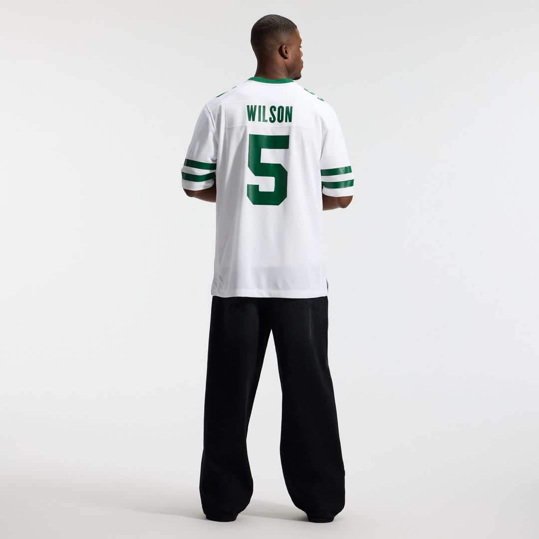 New York Jets Garrett Wilson Nike Legacy Green Game Jersey