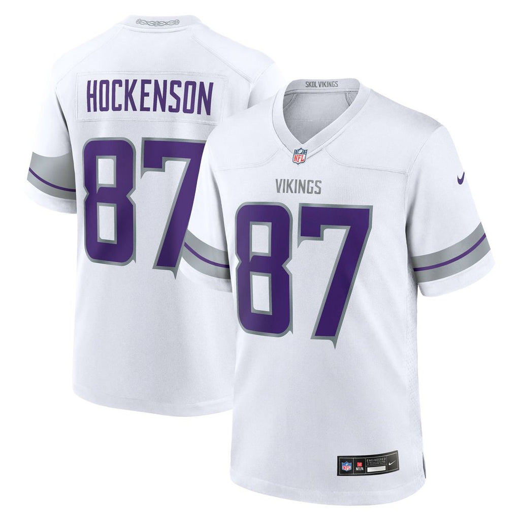 Minnesota Vikings T.J. Hockenson Nike White Alternate Game Player Jersey