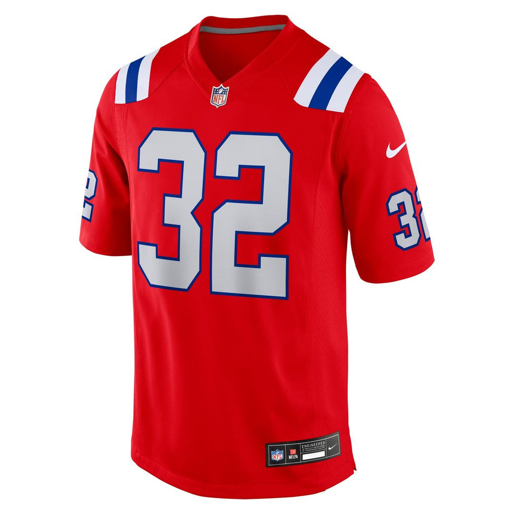 New England Patriots TreVeyon Henderson Nike Navy 2025 NFL Draft Game Jersey