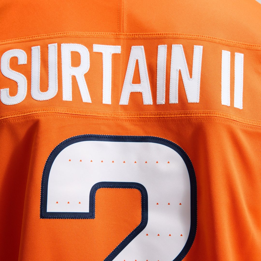 Denver Broncos Pat Surtain II Nike Navy Alternate Vapor F.U.S.E. Stitched Limited Jersey