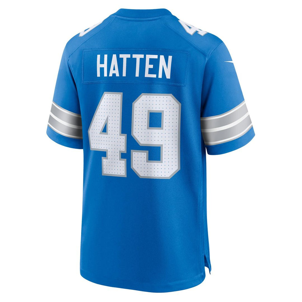 Detroit Lions Hogan Hatten Nike Blue Game Jersey