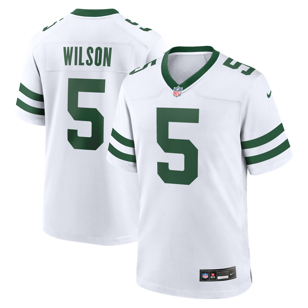 New York Jets Garrett Wilson Nike Legacy Green Game Jersey
