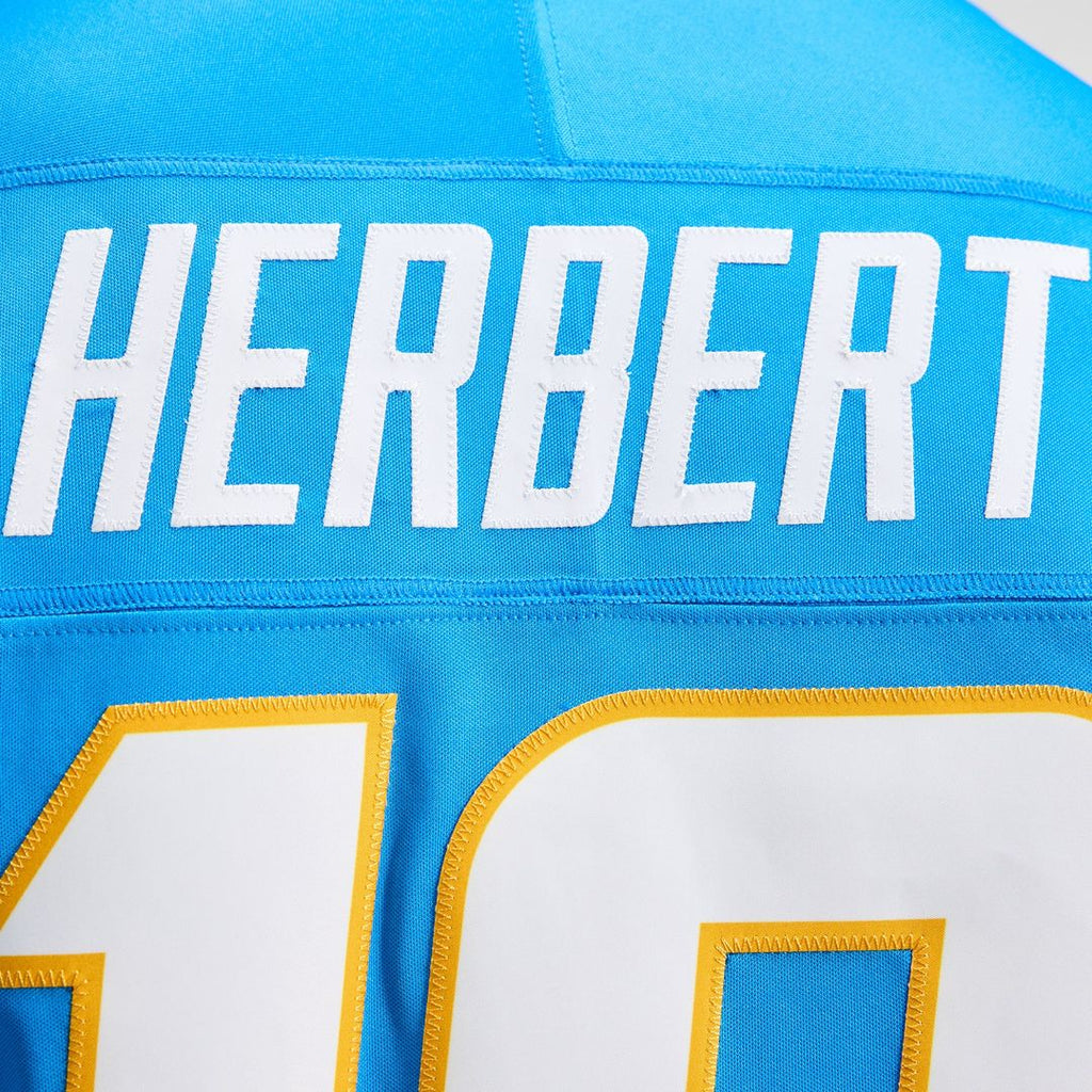 Los Angeles Chargers Justin Herbert Nike Navy Alternate Super Chargers Vapor F.U.S.E. Stitched Limited Jersey