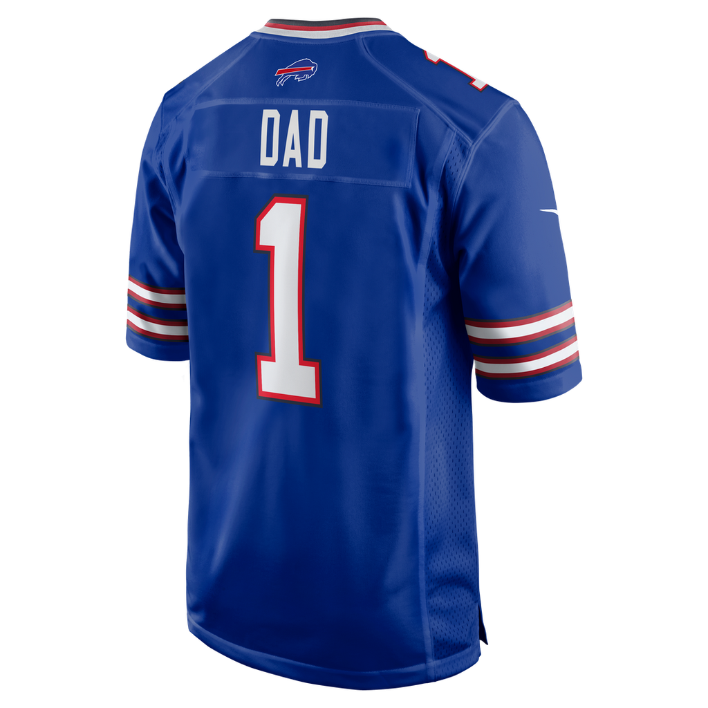 Buffalo Bills Number 1 Dad Nike Royal Game Jersey