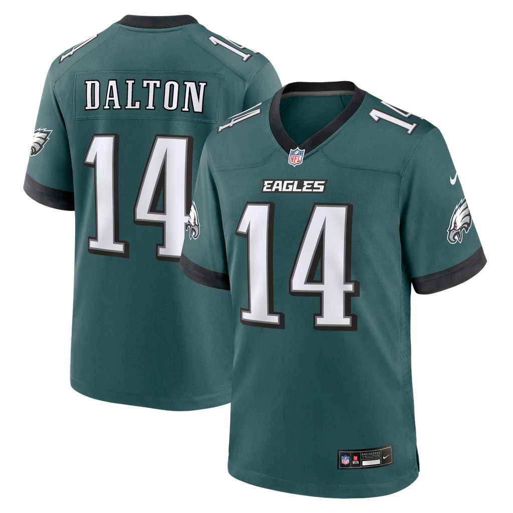 Philadelphia Eagles Andy Dalton Nike Midnight Green Team Game Jersey