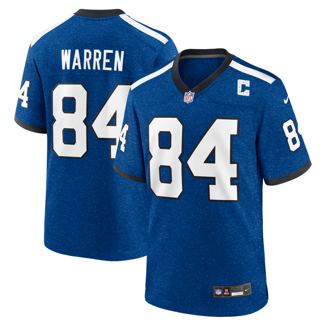 Indianapolis Colts Tyler Warren Nike Heather Royal Alternate 2 Indiana Nights Game Jersey