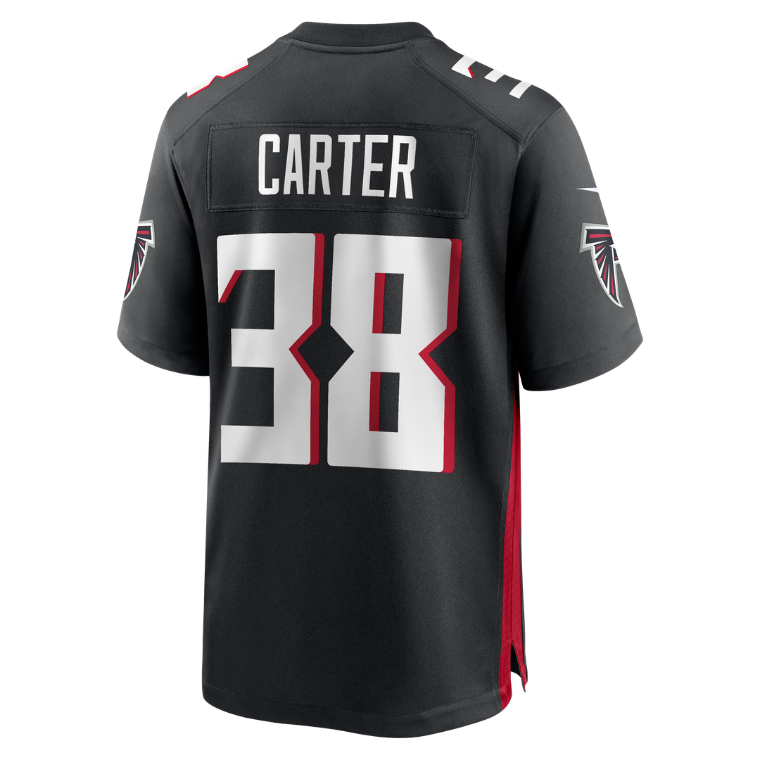 Atlanta Falcons Nathan Carter Nike Black Team Game Jersey