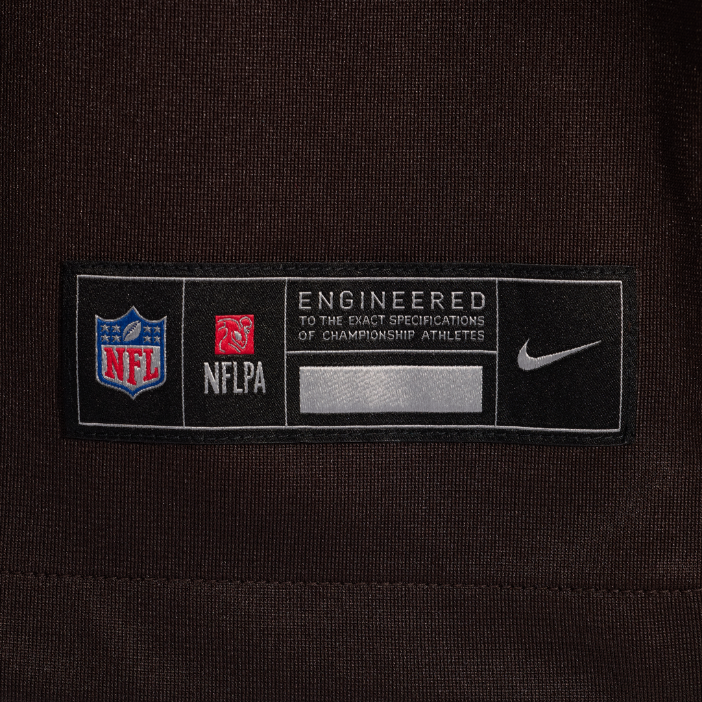 Cleveland Browns Carson Schwesinger Nike Brown 2025 NFL Draft Game Jersey