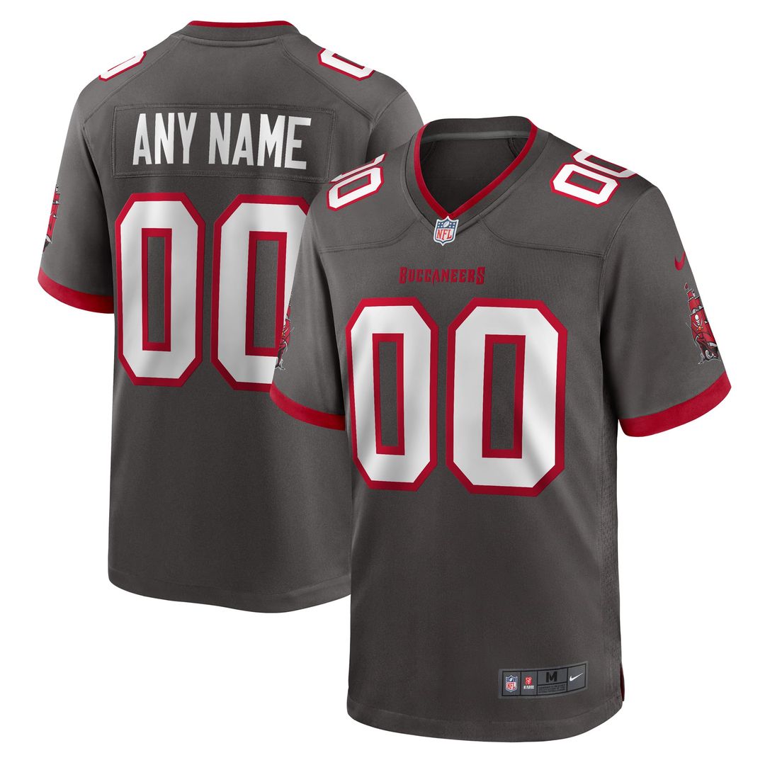 Tampa Bay Buccaneers Nike Pewter Alternate Custom Game Jersey