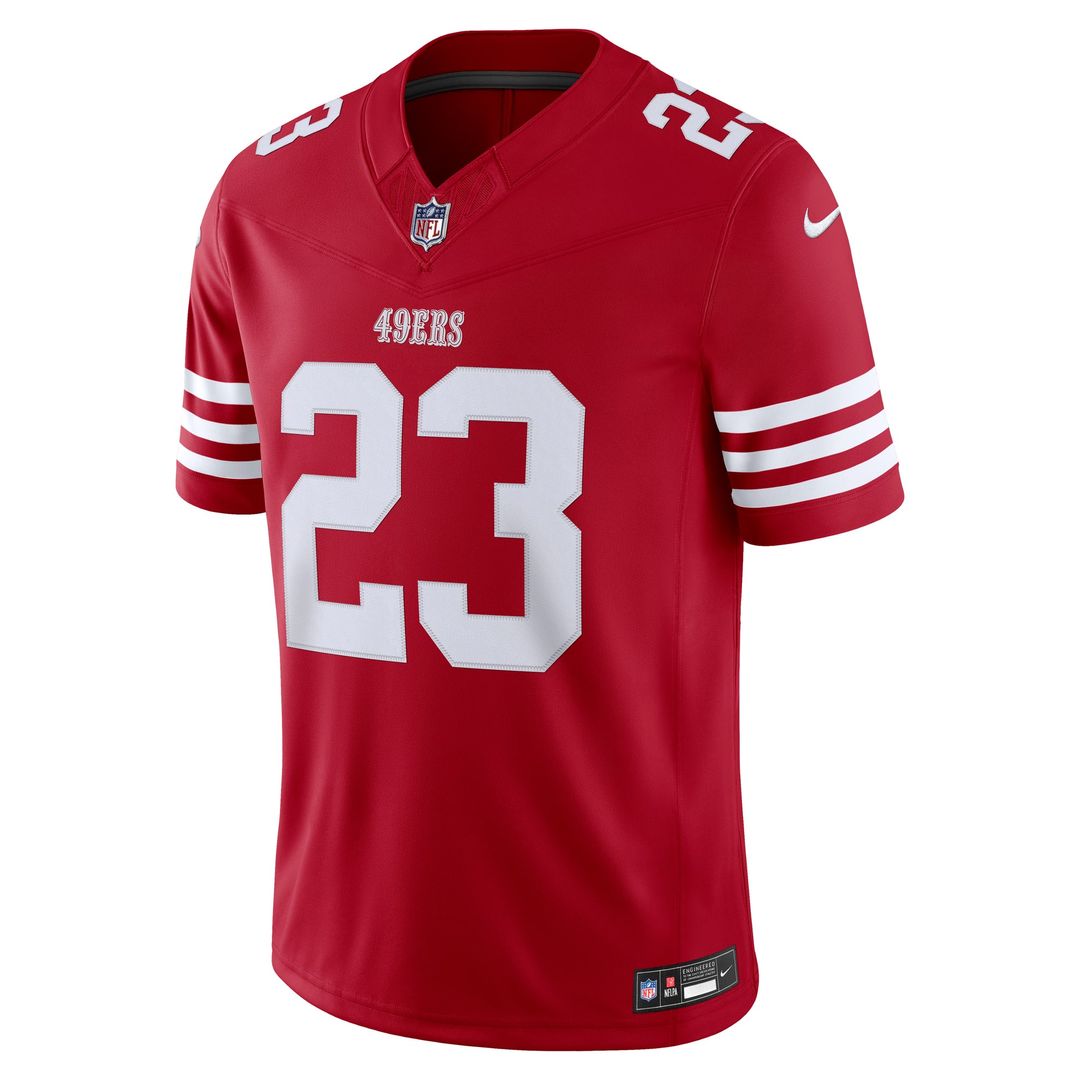 San Francisco 49ers Christian McCaffrey Nike White Alternate Vapor F.U.S.E. Stitched Limited Jersey