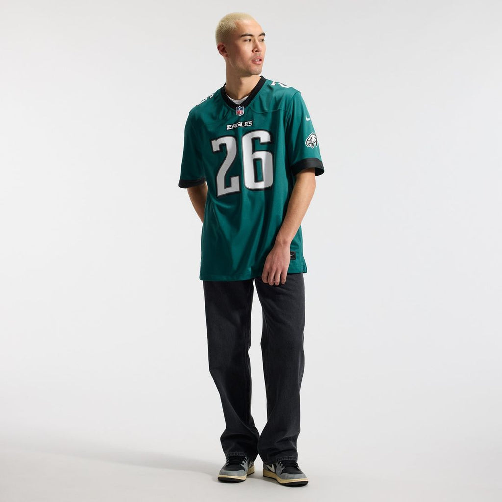 Philadelphia Eagles Saquon Barkley Nike White Game Jersey