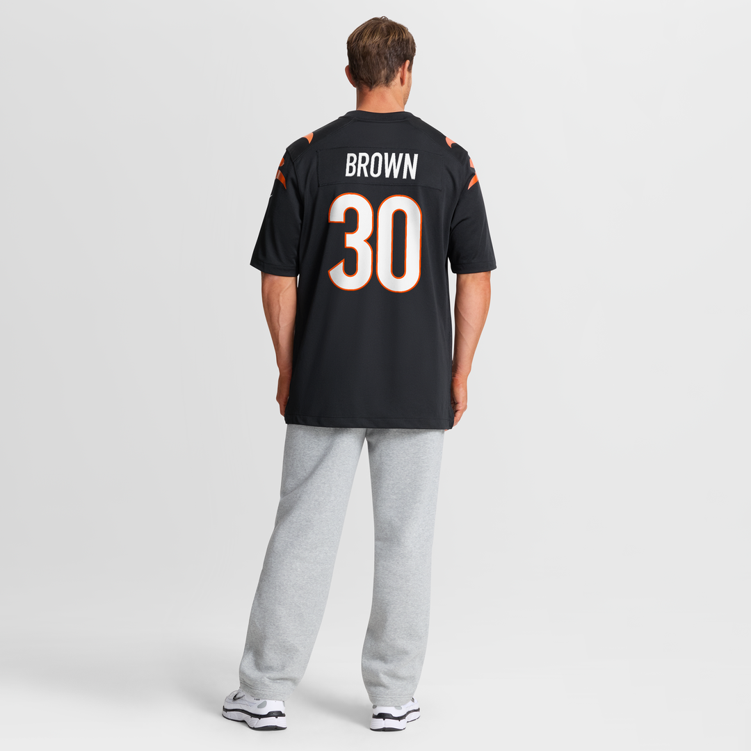 Cincinnati Bengals Chase Brown Nike Black Team Game Jersey
