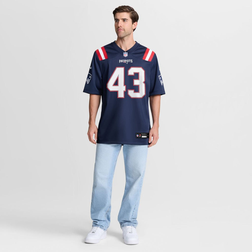 New England Patriots Bradyn Swinson Nike Navy Team Game Jersey