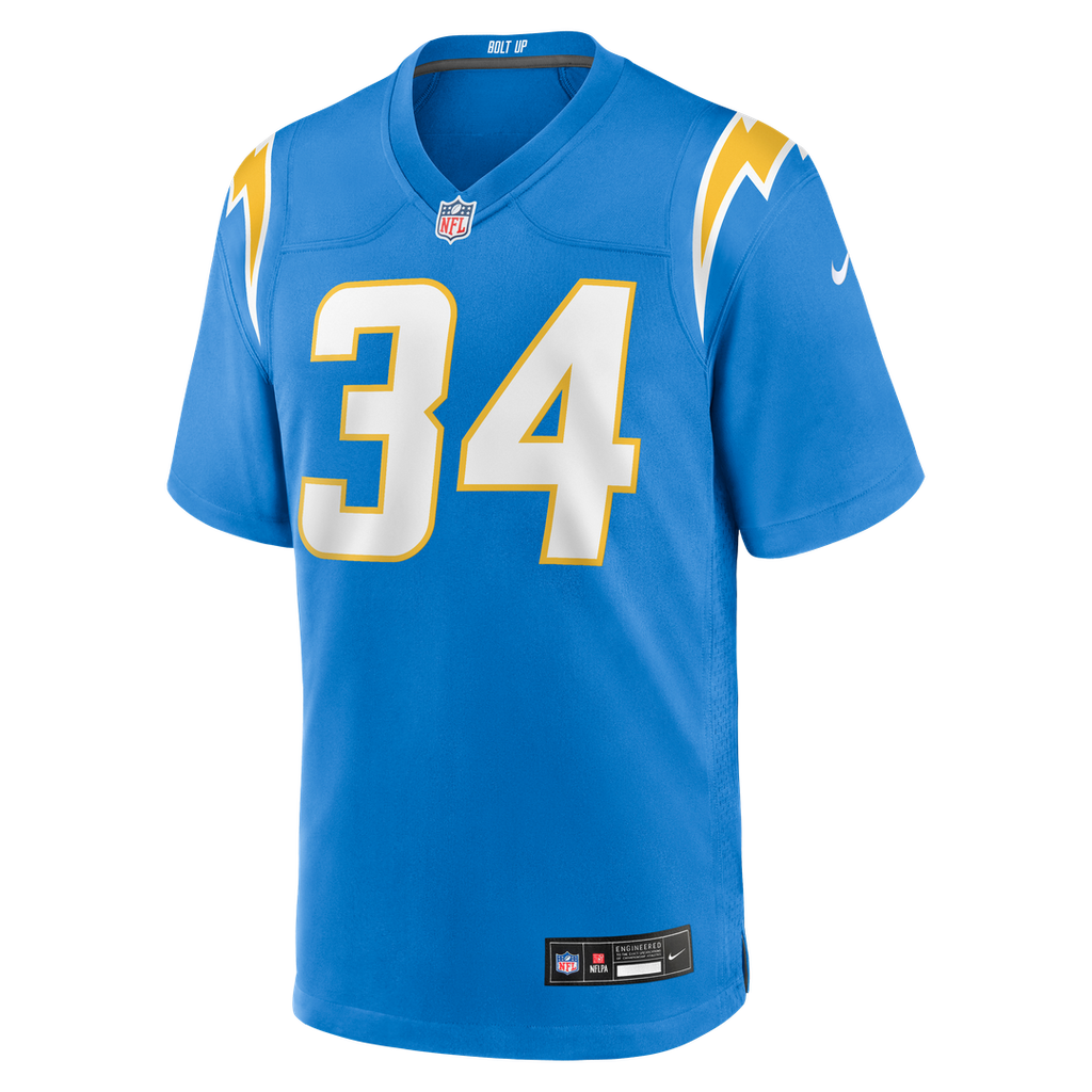 Los Angeles Chargers Keaton Mitchell Nike Powder Blue Team Game Jersey