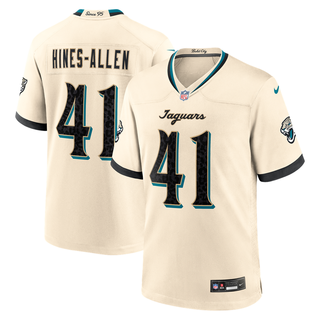 Jacksonville Jaguars Josh Hines-Allen Nike Natural 2026 Rivalries Collection Game Jersey