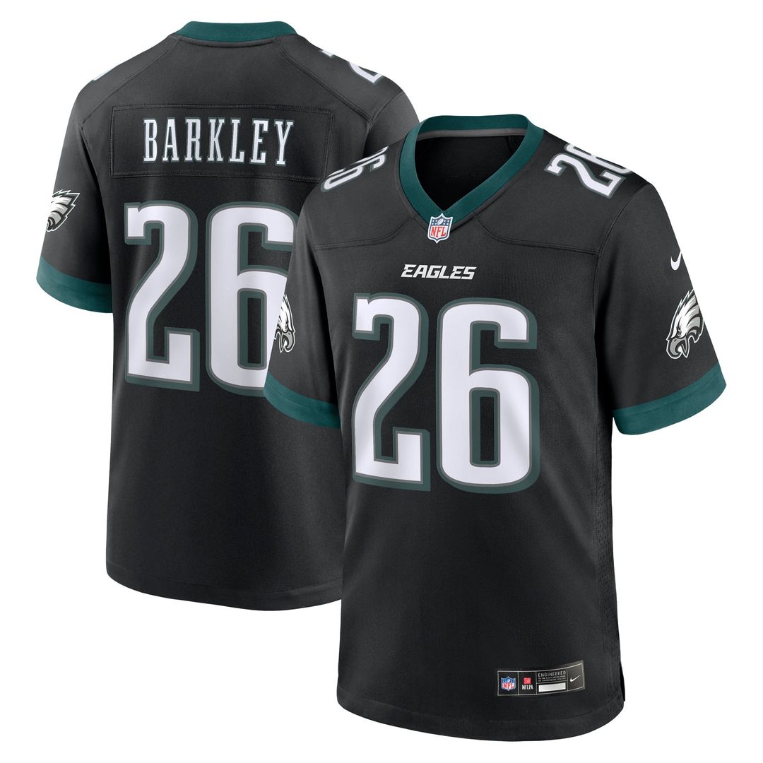 Philadelphia Eagles Saquon Barkley Nike Midnight Green Game Player Jersey