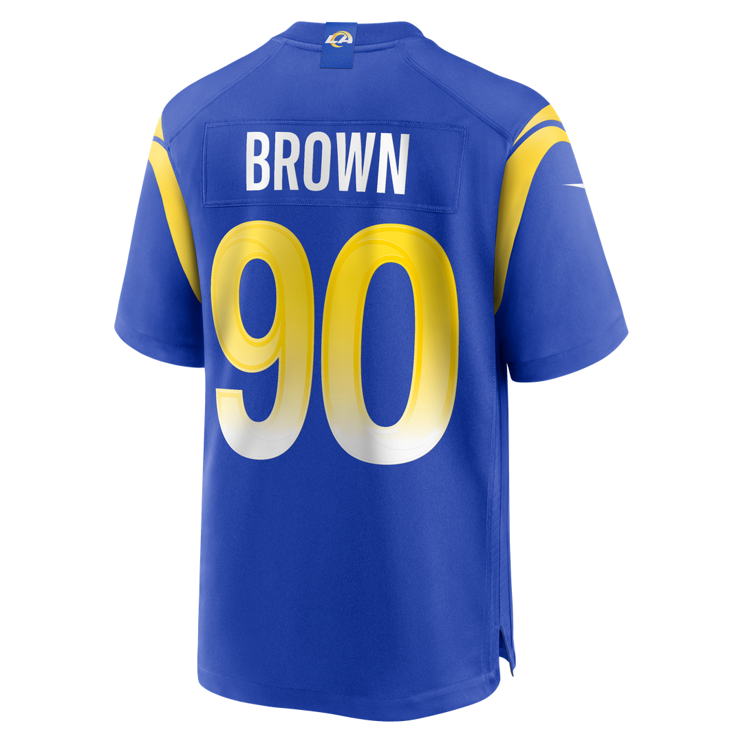 Los Angeles Rams Earnest Brown IV Nike Royal Team Game Jersey