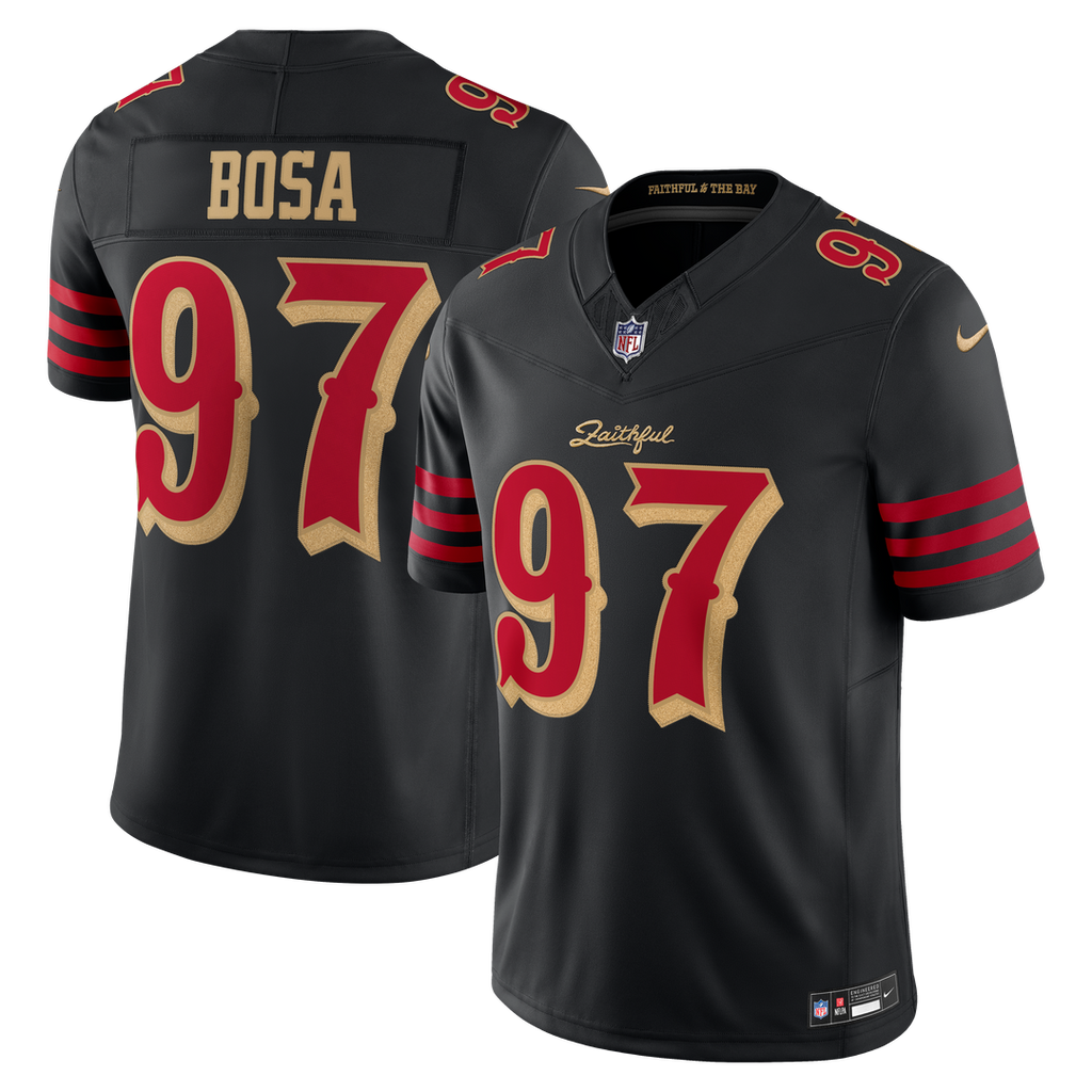 San Francisco 49ers Nick Bosa Nike Black Rivalries Collection Stitched Limited Jersey