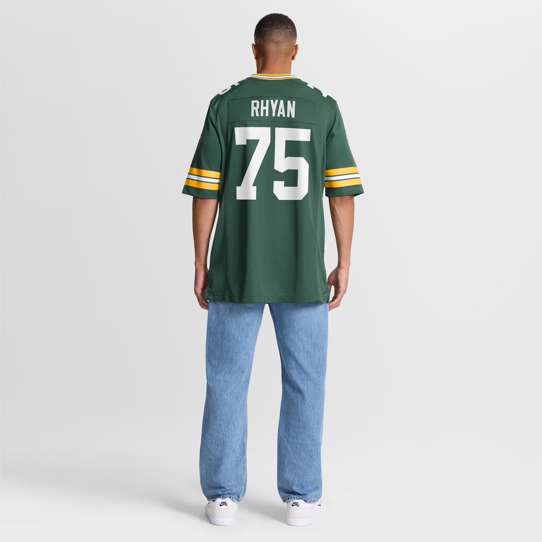 Green Bay Packers Sean Rhyan Nike Green Game Player Jersey