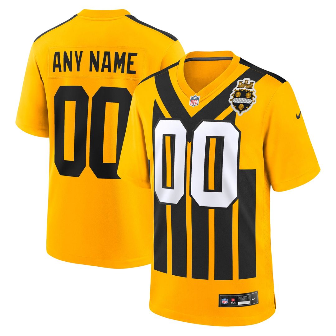 Pittsburgh Steelers Nike Black Custom Game Jersey