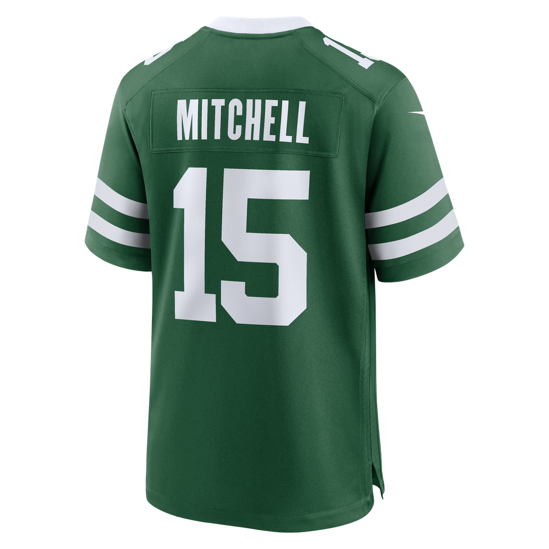 New York Jets Adonai Mitchell Nike Legacy Green Team Game Jersey