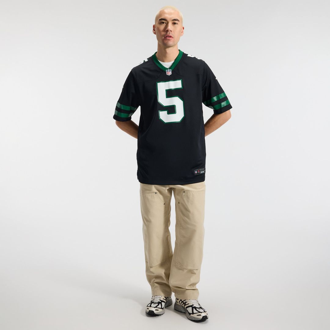 New York Jets Garrett Wilson Nike Legacy Green Game Jersey