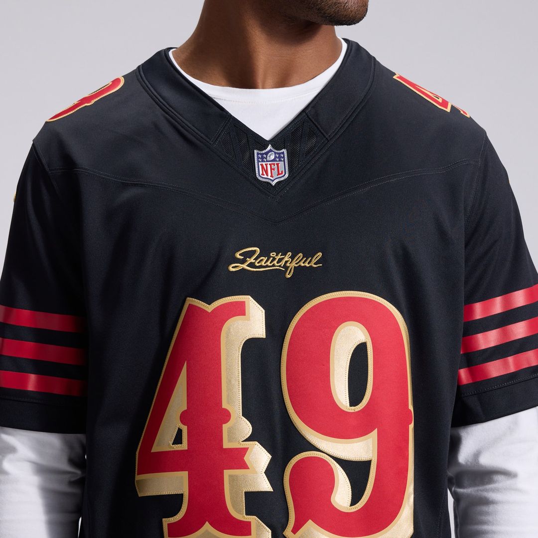 San Francisco 49ers The Faithful Nike Black Rivalries Collection Stitched Limited Jersey
