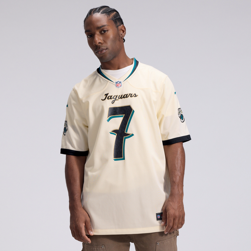 Jacksonville Jaguars Brian Thomas Jr. Nike Natural 2026 Rivalries Collection Game Jersey