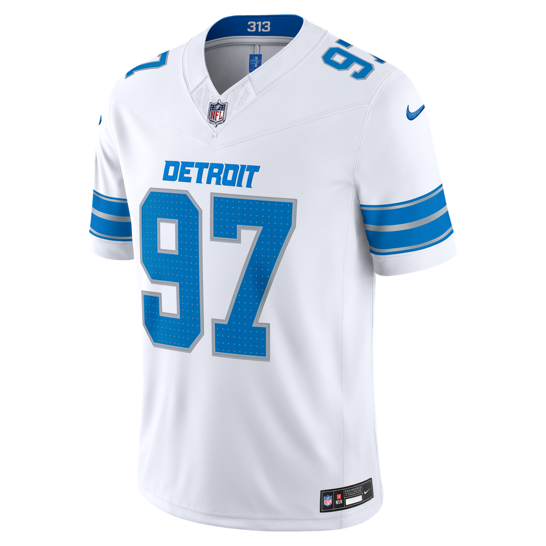 Detroit Lions Aidan Hutchinson Nike White Vapor F.U.S.E. Stitched Limited Jersey