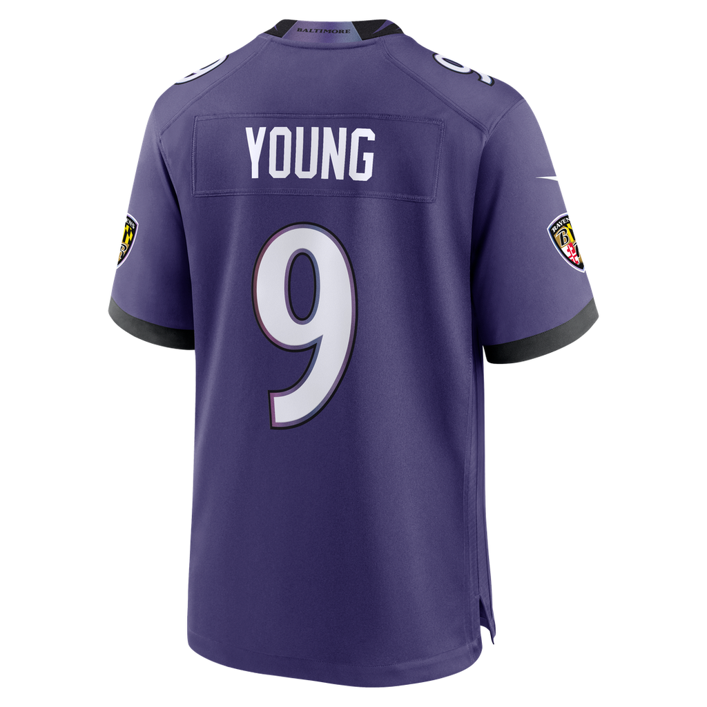 Baltimore Ravens Zion Young Nike Purple Team Game Jersey