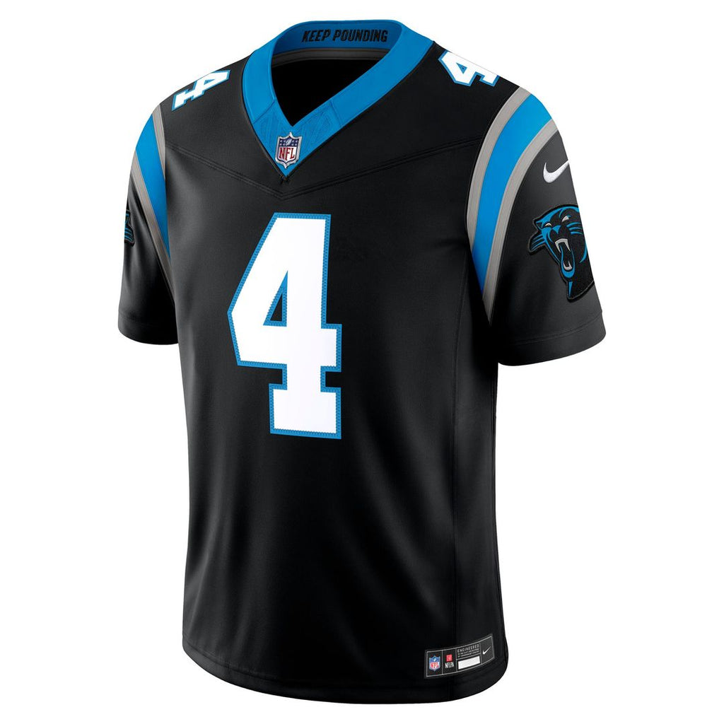 Carolina Panthers Tetairoa McMillan Nike Black Team Vapor F.U.S.E. Stitched Limited Jersey
