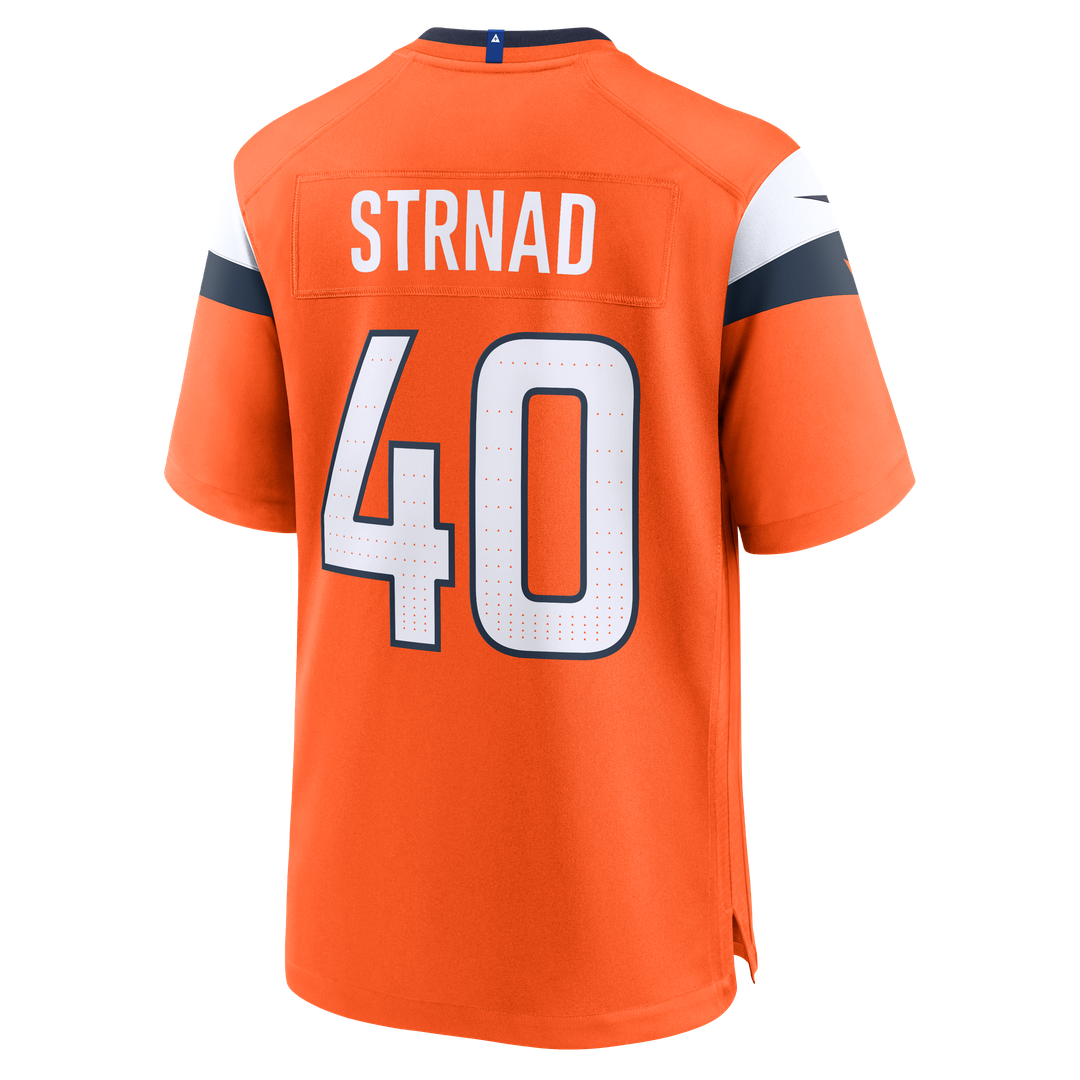 Denver Broncos Justin Strnad Nike Orange Team Game Jersey