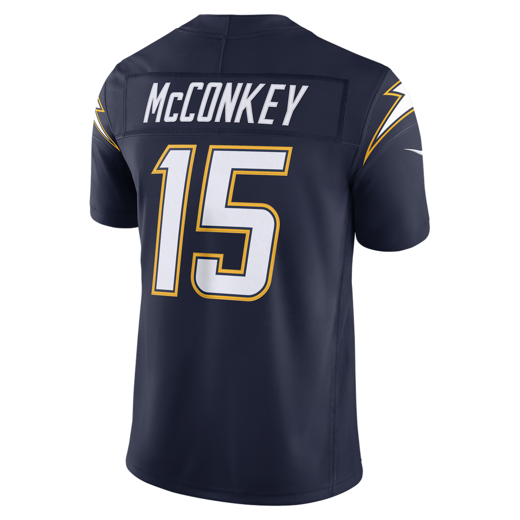 Los Angeles Chargers Ladd McConkey Nike Powder Blue Team Vapor F.U.S.E. Stitched Limited Jersey
