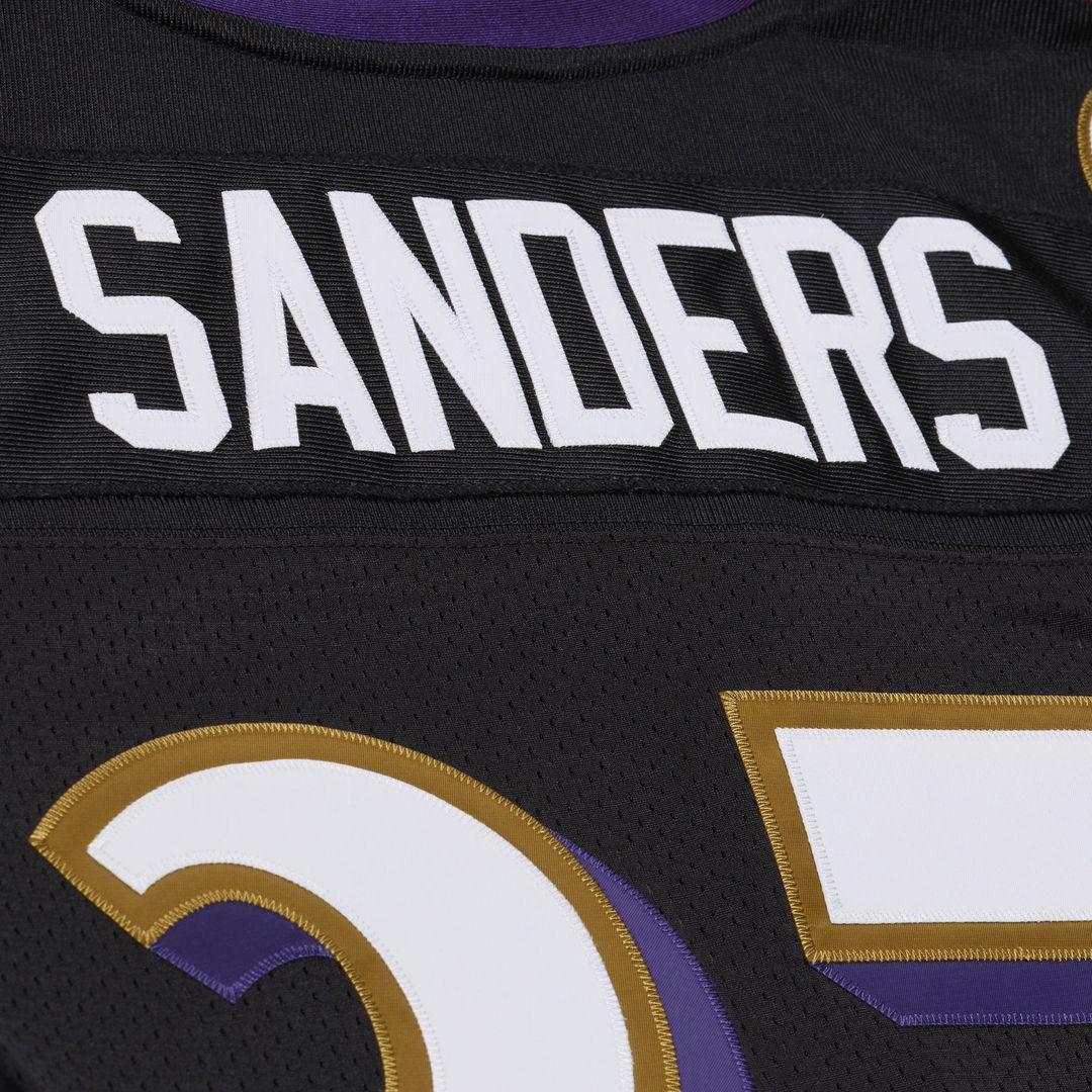 Baltimore Ravens Deion Sanders Mitchell & Ness Black 2005 Authentic Throwback Jersey
