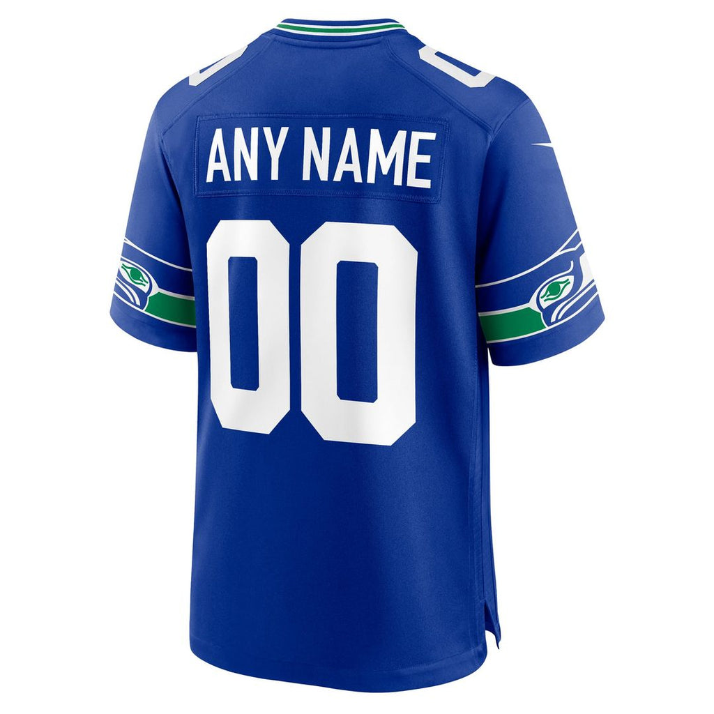 Seattle Seahawks Nike White Custom Game Jersey