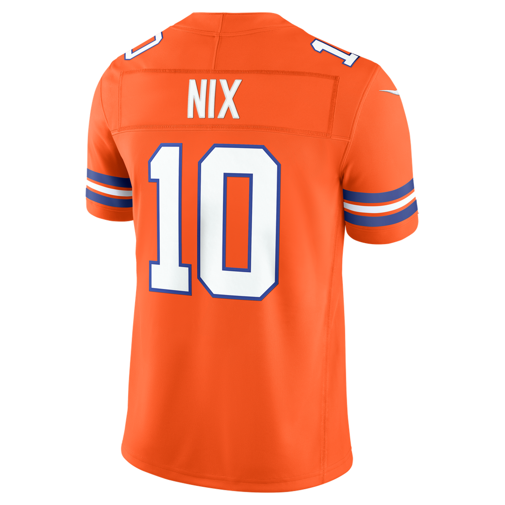 Denver Broncos Bo Nix Nike White Vapor F.U.S.E. Stitched Limited Jersey