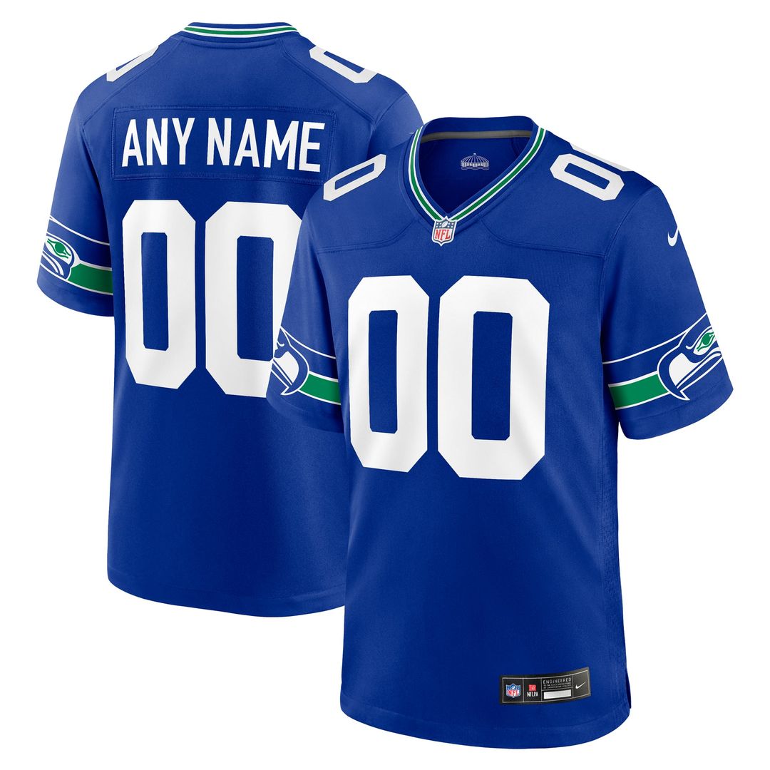 Seattle Seahawks Nike White Custom Game Jersey